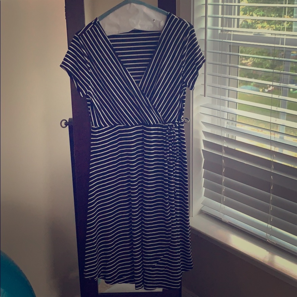 Motherhood maternity striped dress